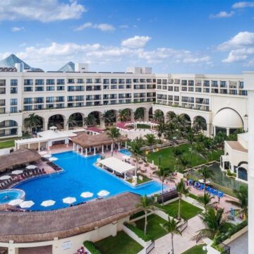 the main pool area at the resort