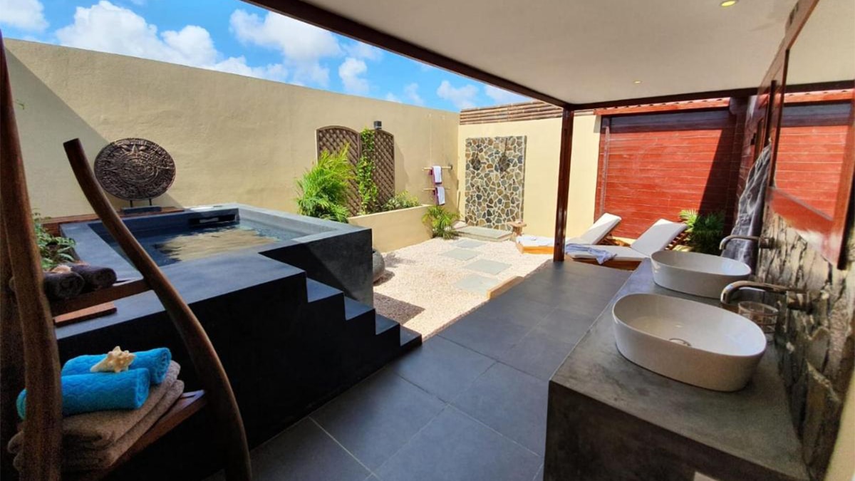 pool in the backyard