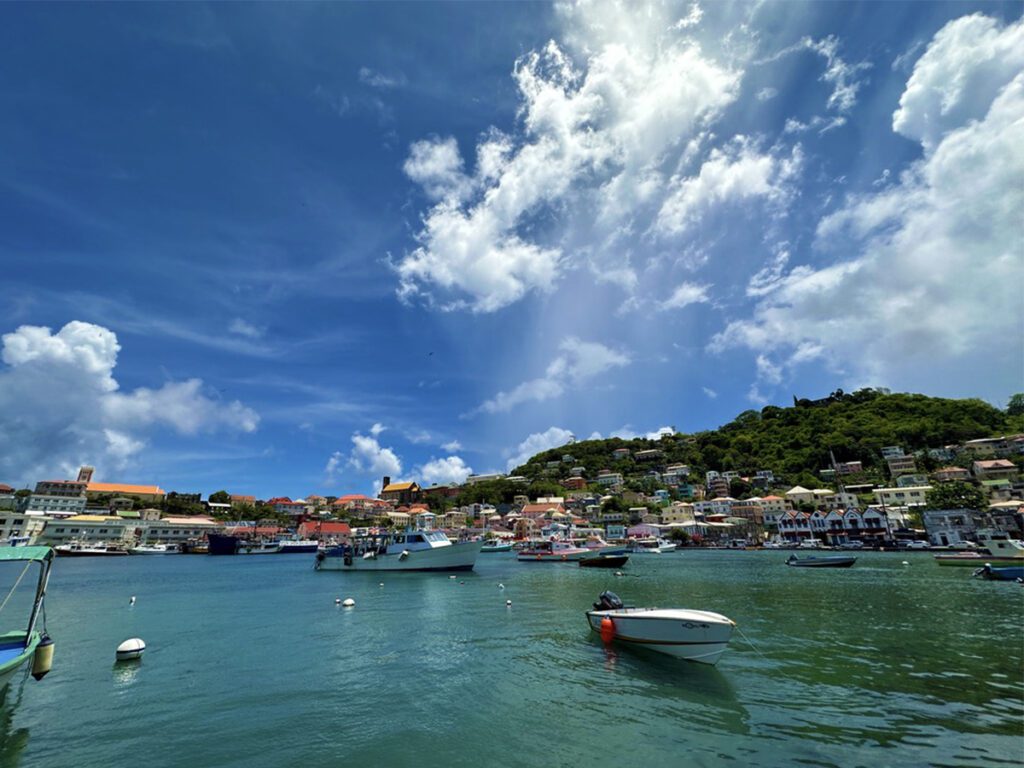grenada caribbean postcard town