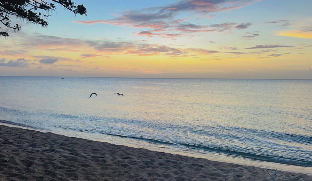 grenada magazine beach at sunset