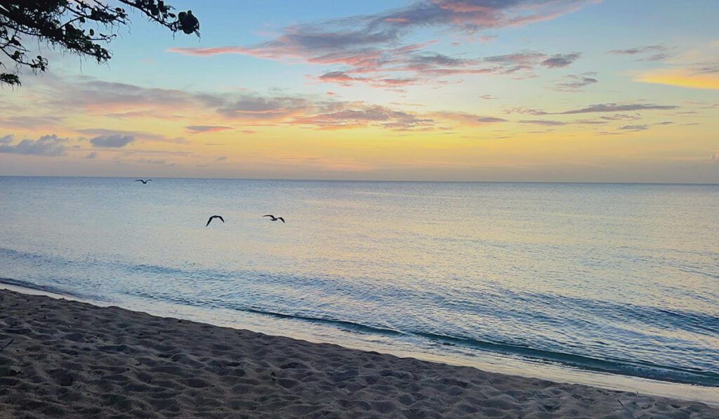 grenada magazine beach at sunset