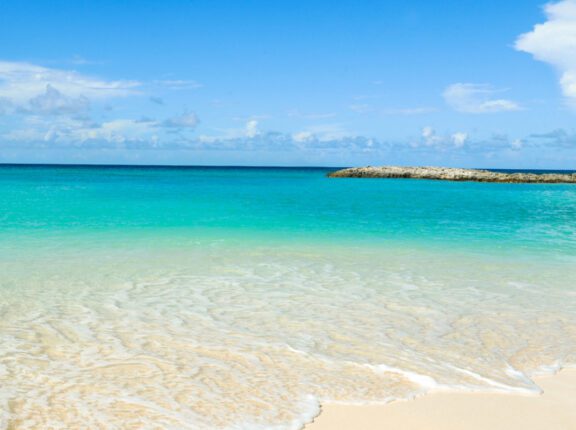 on the beach in nassau