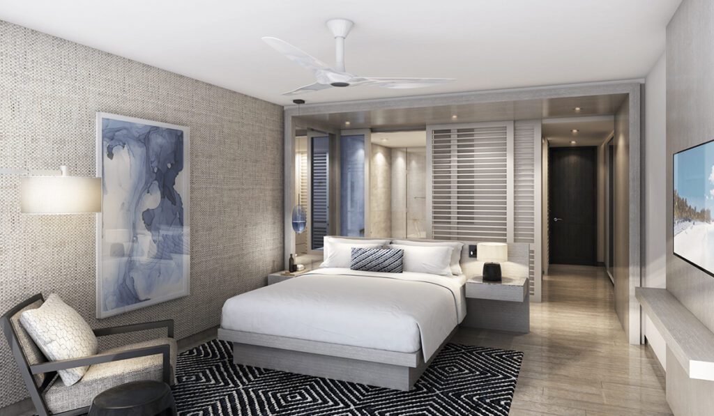 à l'intérieur d'une chambre avec lit