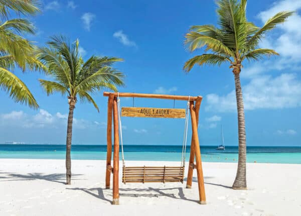 on the beach at the intercontinental in cancun