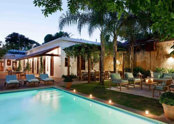 photo of the pool at the historic hotel in santo domingo