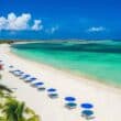 on the beach at the resort in south caicos