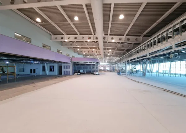 inside the new airport terminal