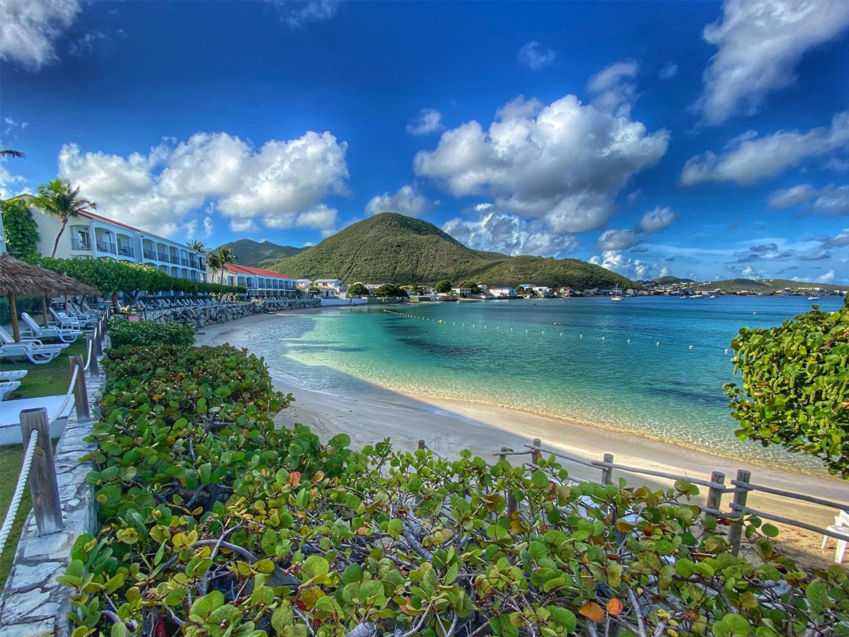 on the beach at the grand case beach club