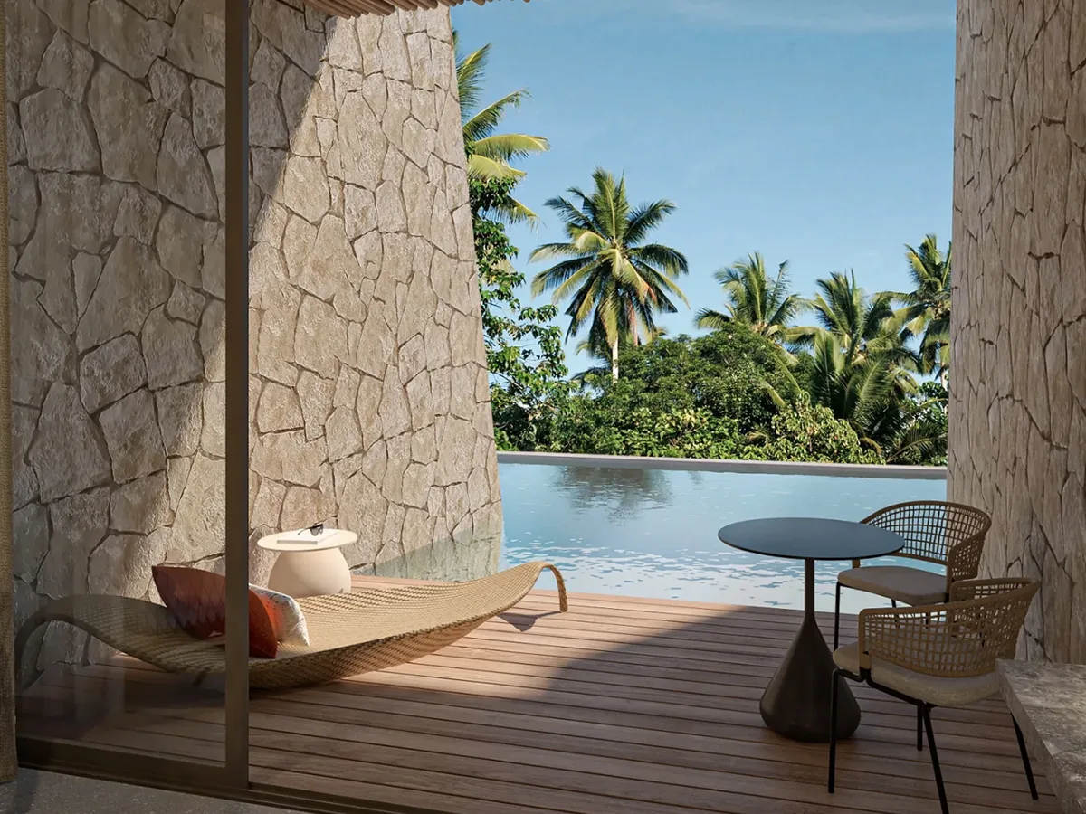 patio with pool access