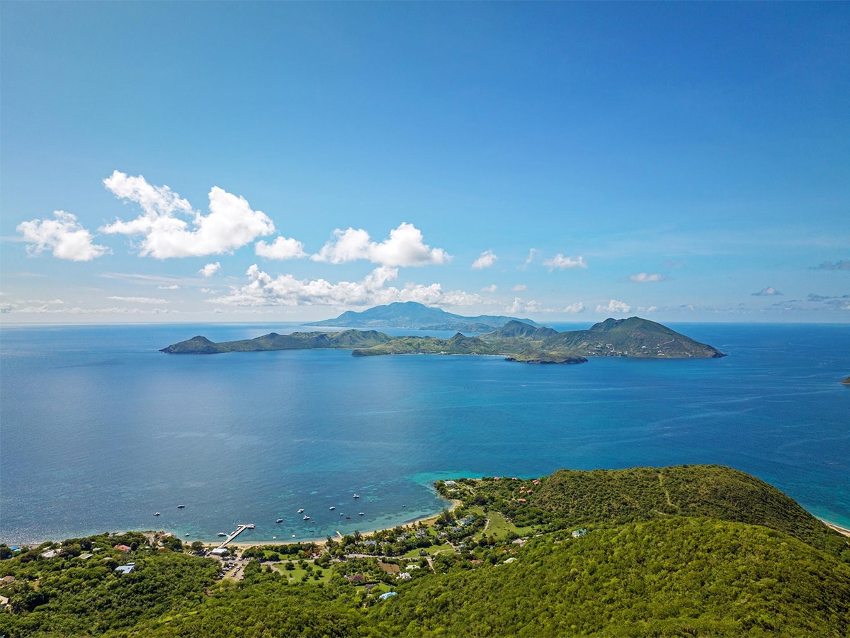 st kitts aerial view from nevis