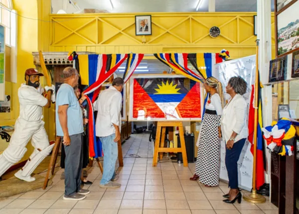the opening of the exhibit in antigua