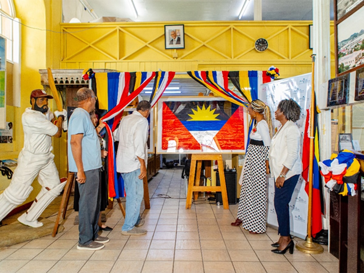 the opening of the exhibit in antigua