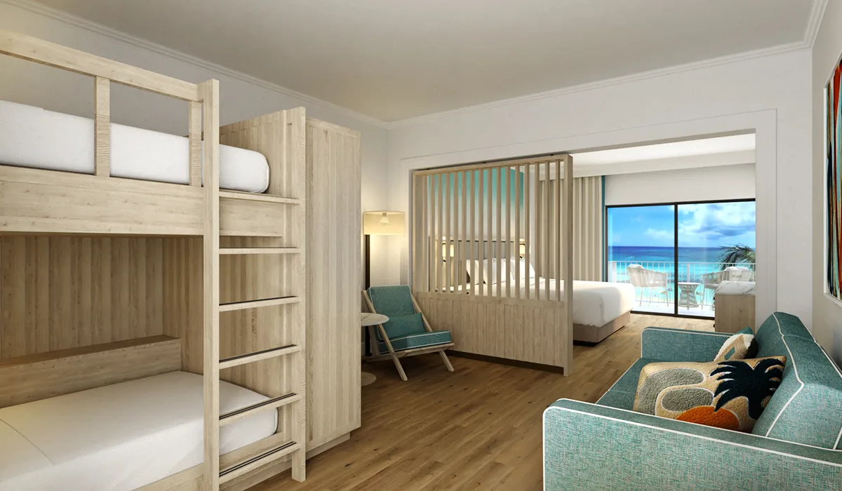 marriott grand cayman bunk beds in room