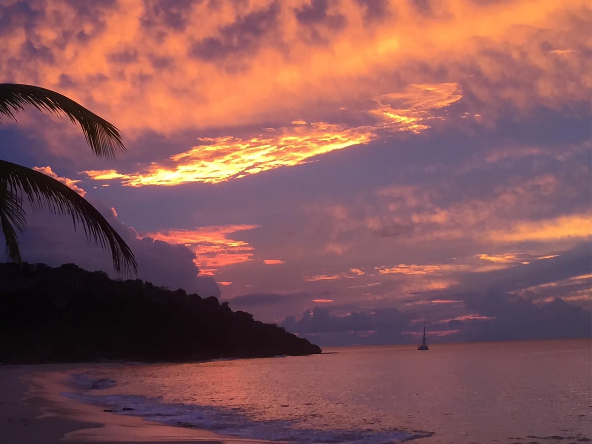 sunset at galley bay in antigua