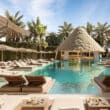 marriott all-inclusive isla mujeres near the pool blue