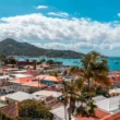 view from rooftop red roofs downtown st thomas