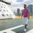 lionel messi walks on the ship deck