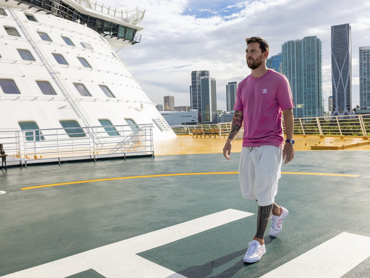 lionel messi walks on the ship deck