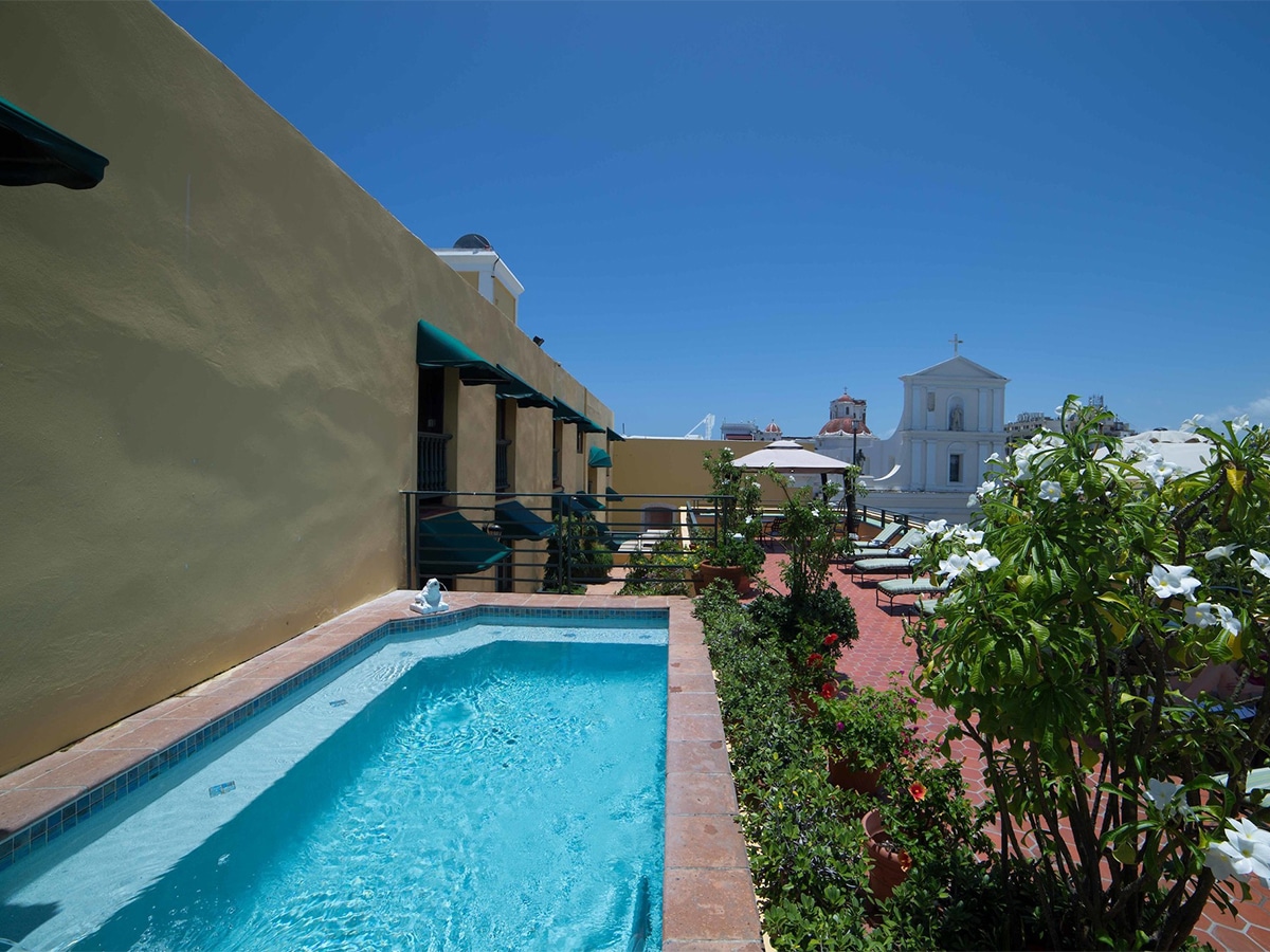 hotel el convento pool on rooftop