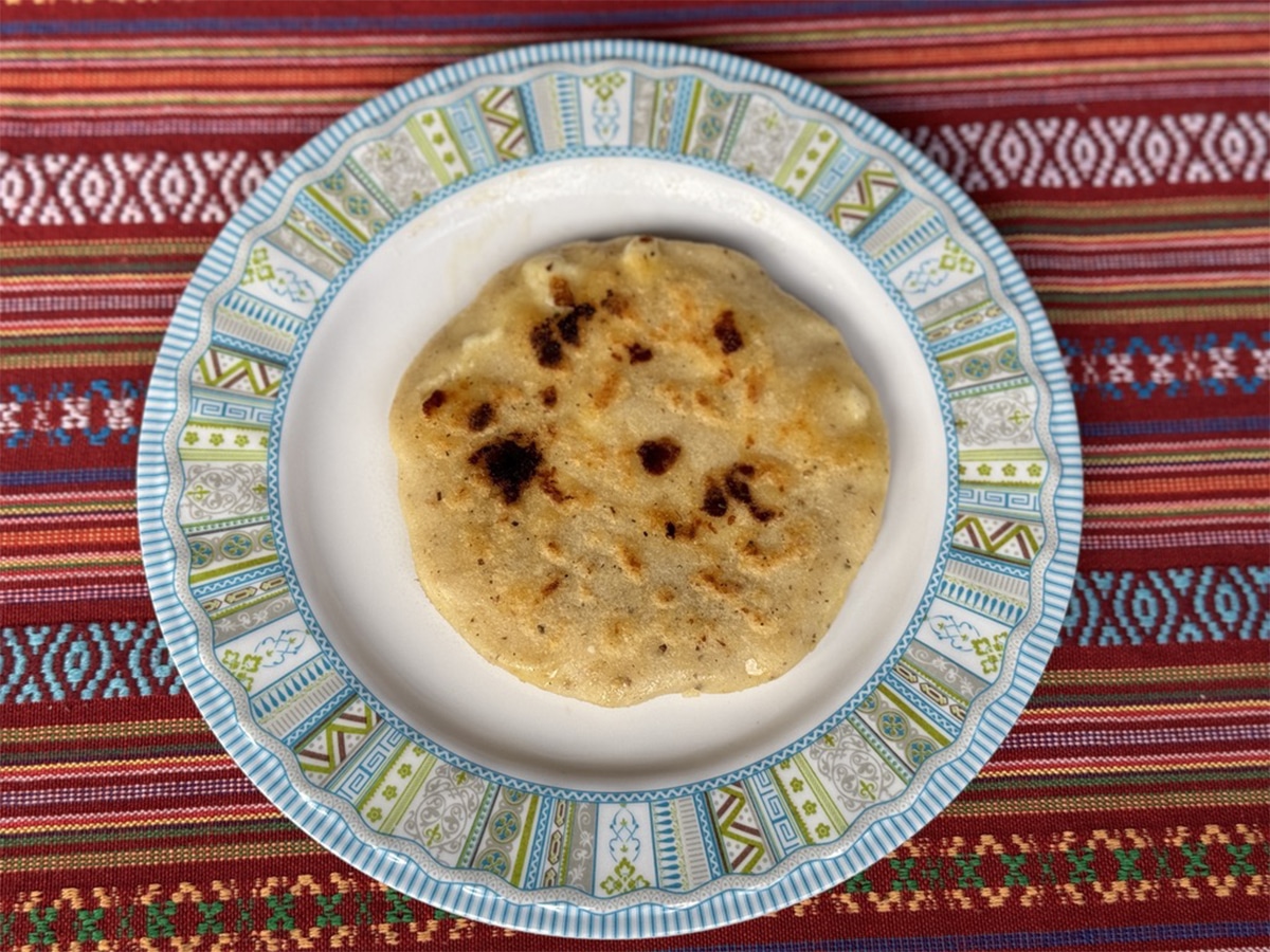 a pupusa