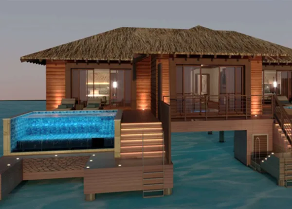an overwater suite at royalton chic
