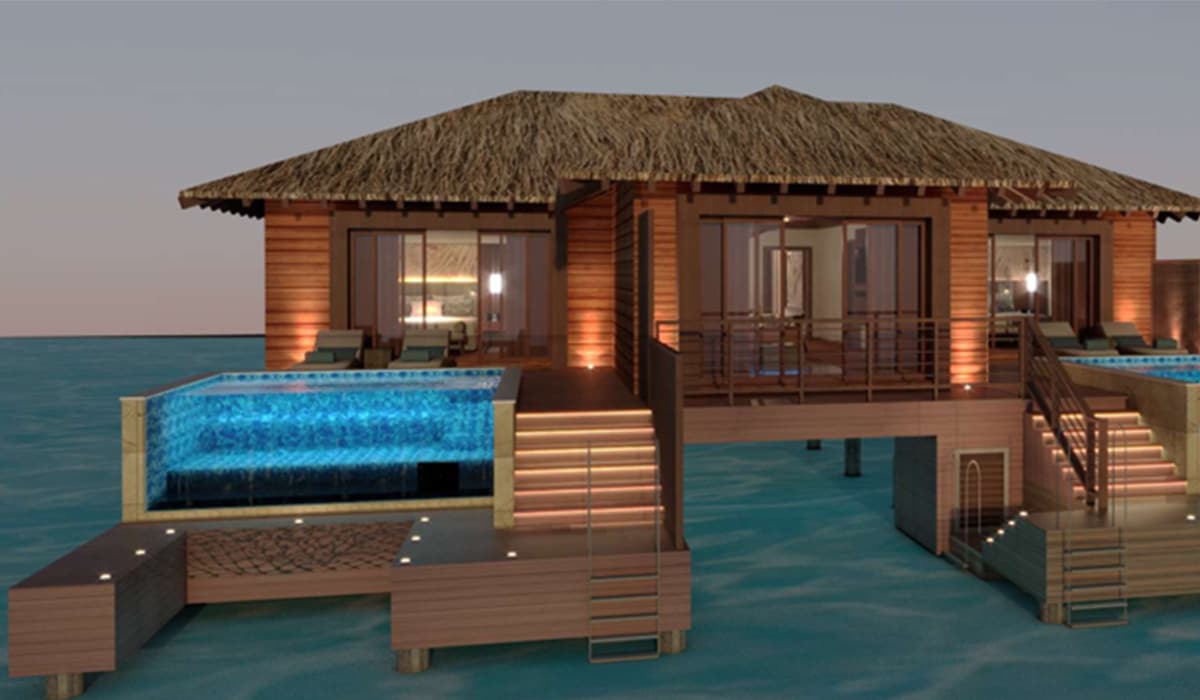 an overwater suite at royalton chic