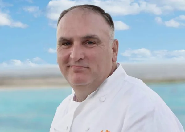 chef jose andres with beach in background