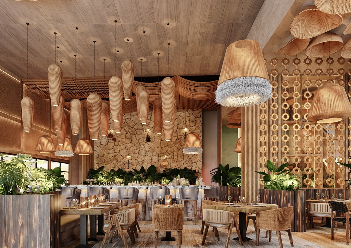 rendering of a dining concept 