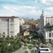 loews hotels with downtown coral gables in the background