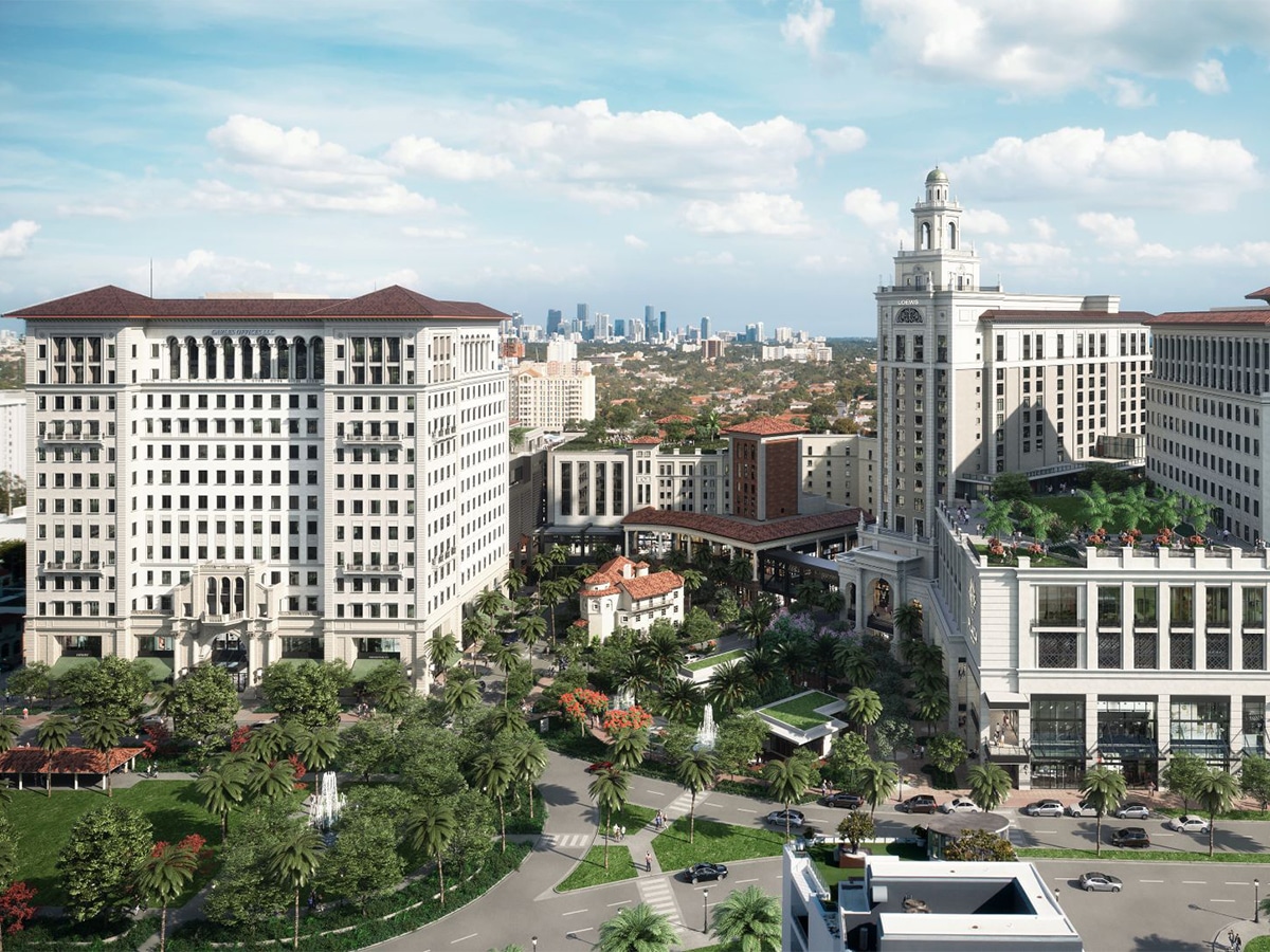 loews hotels with downtown coral gables in the background