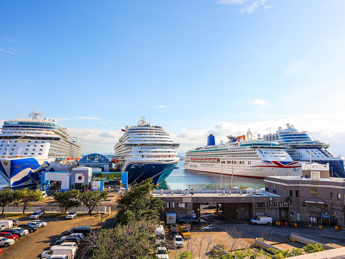 san juan puerto rico port with cruise ships