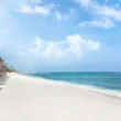 american airlines beach with brush and blue sky