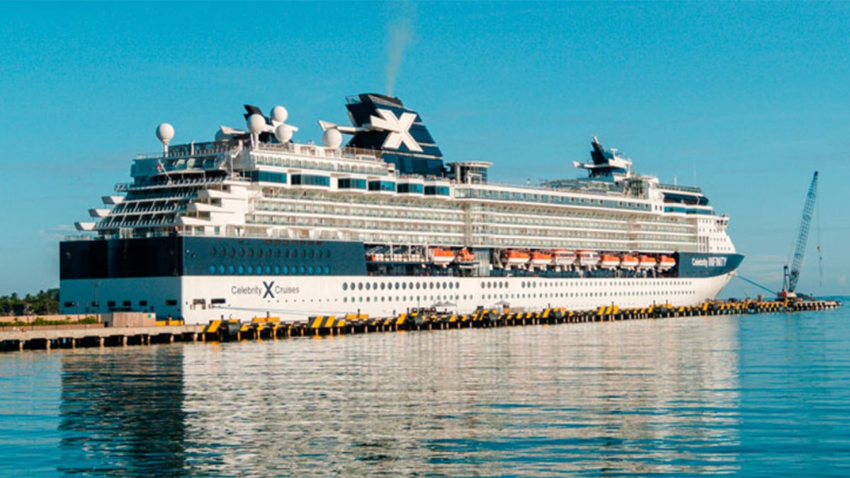 celebrity cruises ship docked at port