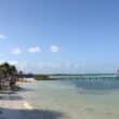 lac bay with beach shacks