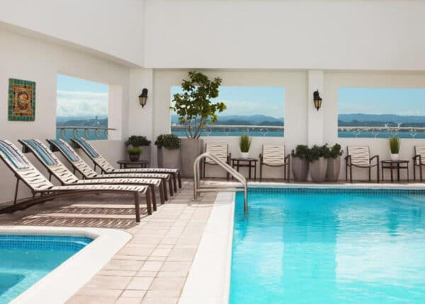 rooftop pool with views of old san juan puerto rico