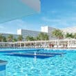 pool at Riu in Jamaica with people swimming