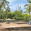 saint lucia resort with beach and palm trees