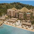 marriott all-inclusive isla mujeres beach and buildings