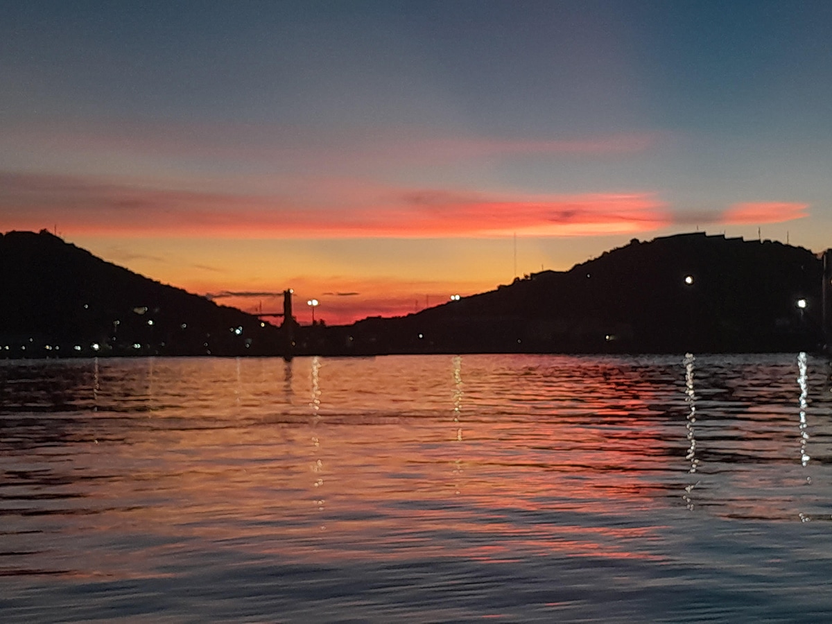 Colors of sunset on St. Thomas, US Virgin Islands