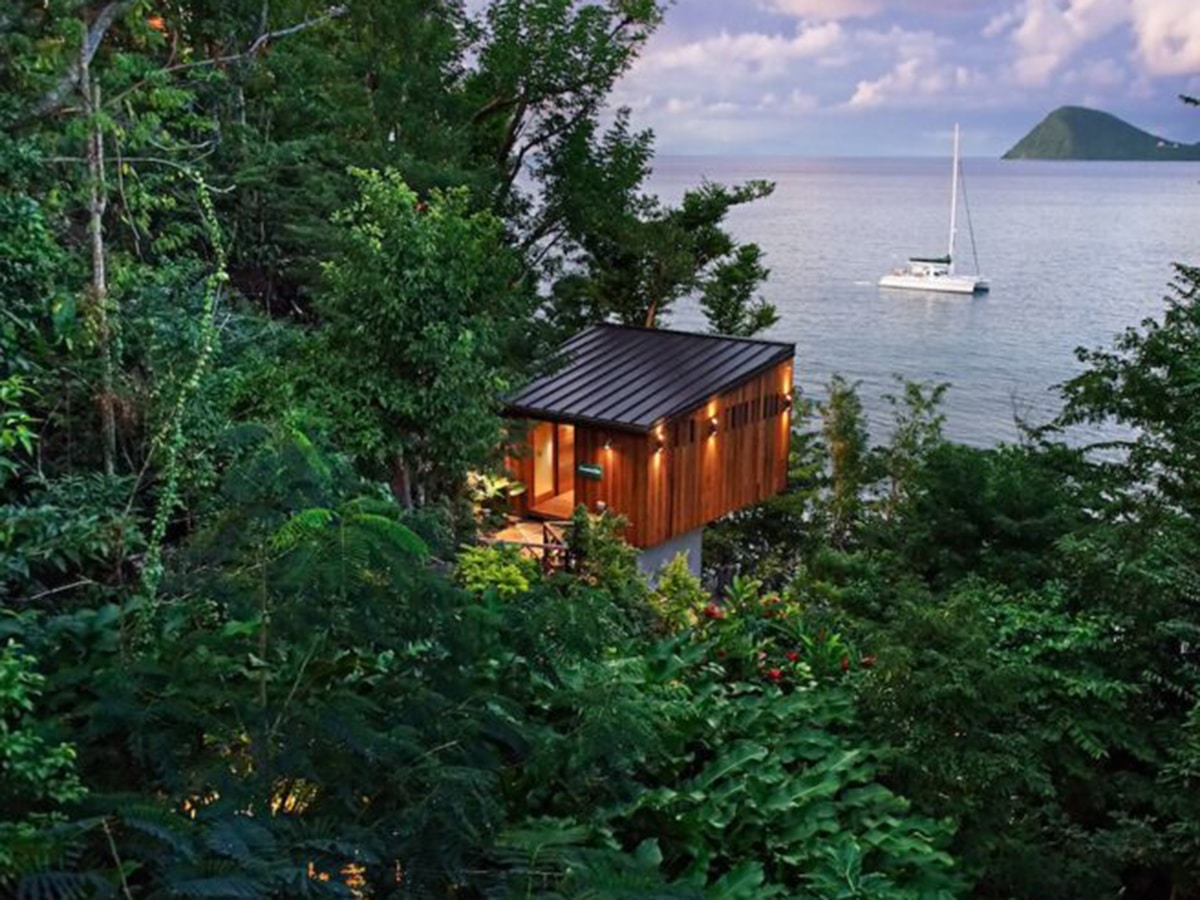 secret bay treehouse villa in rainforest