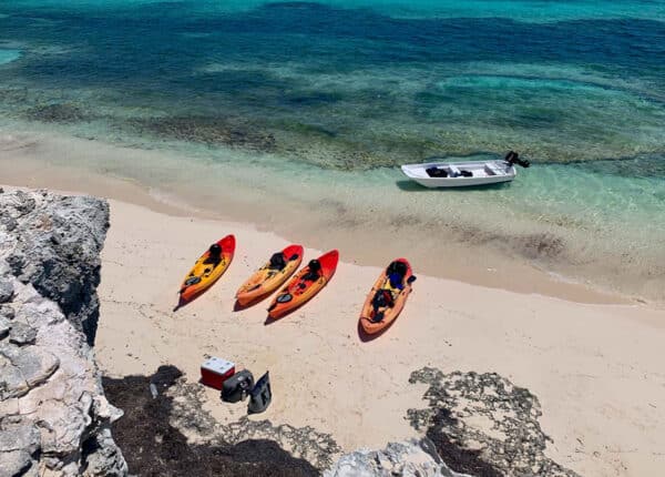 resort with kayaks