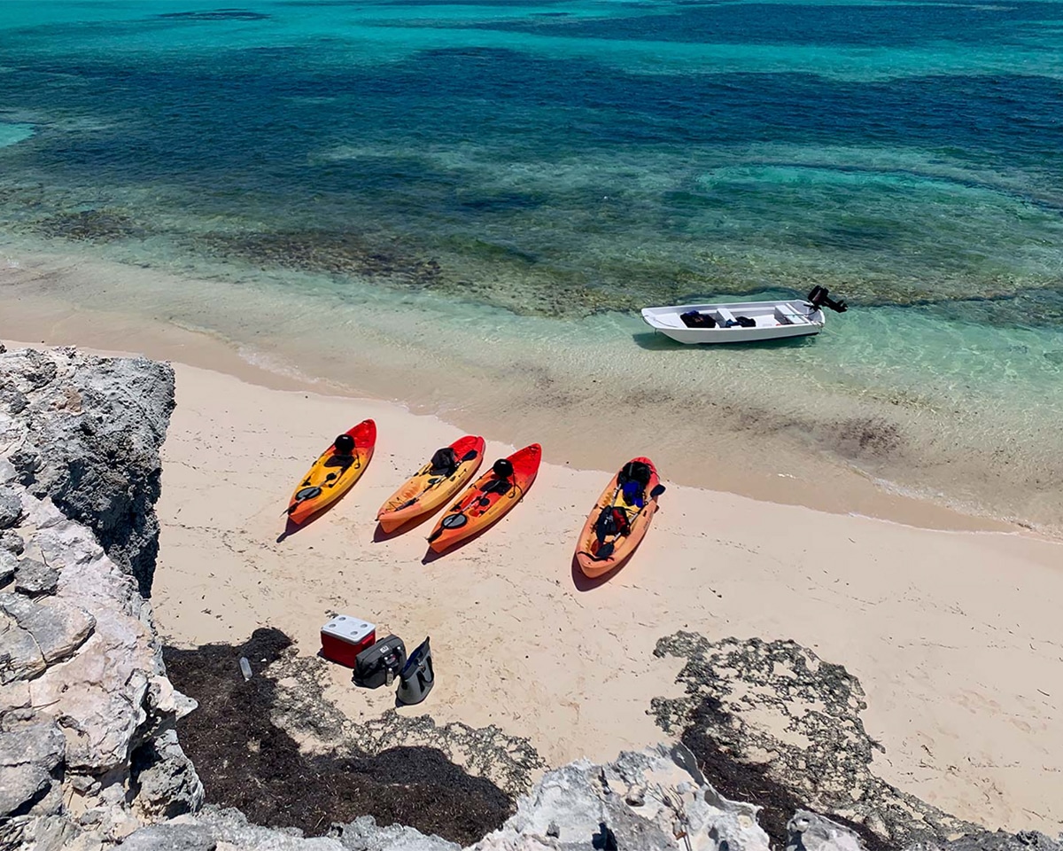 resort with kayaks