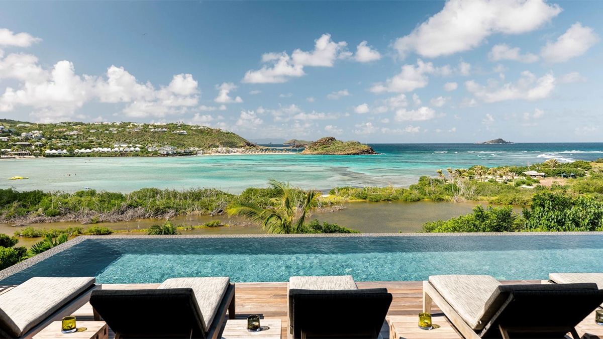 a villa pool in st barth
