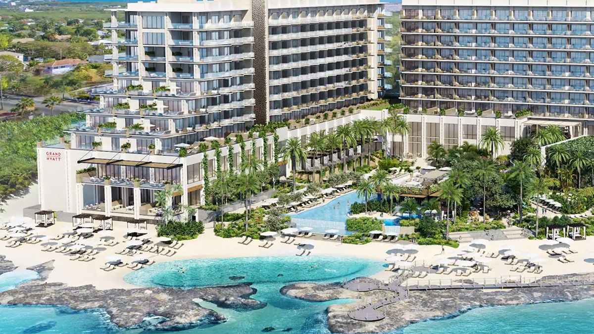 a rendering of the new grand hyatt grand cayman