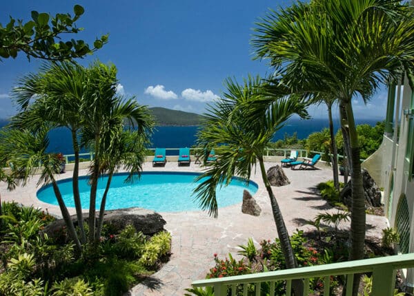 the villa has a pool