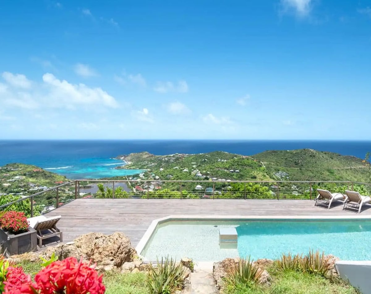 caribbean island villa ocean