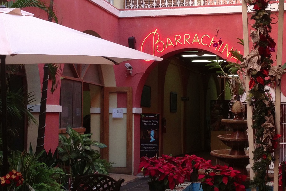 the courtyard at barrachina in old san juan