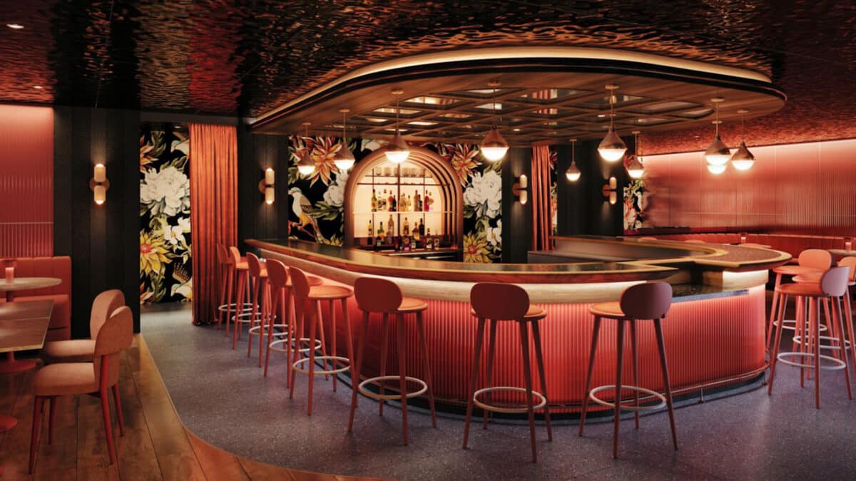 speakasy bar at W Punta Cana with vintage-style decor