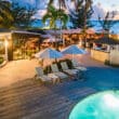 turks and caicos resort sands pool at night