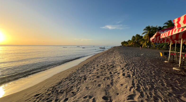 black sand beaches